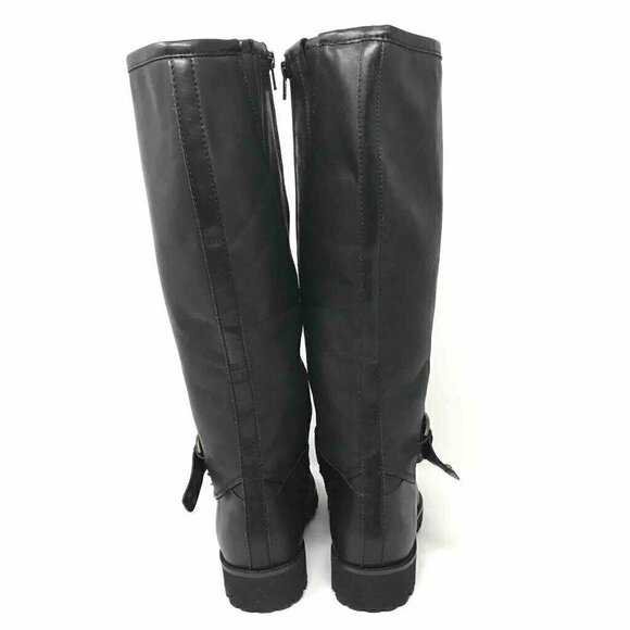 Easy Spirit Batini Riding Boots Black Leather 6.5 - Picture 5 of 8